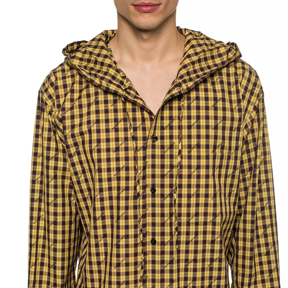 BALENCIAGA logo
PATTERNED HOODED SHIRT Long Sleeve - Picture 3 of 6